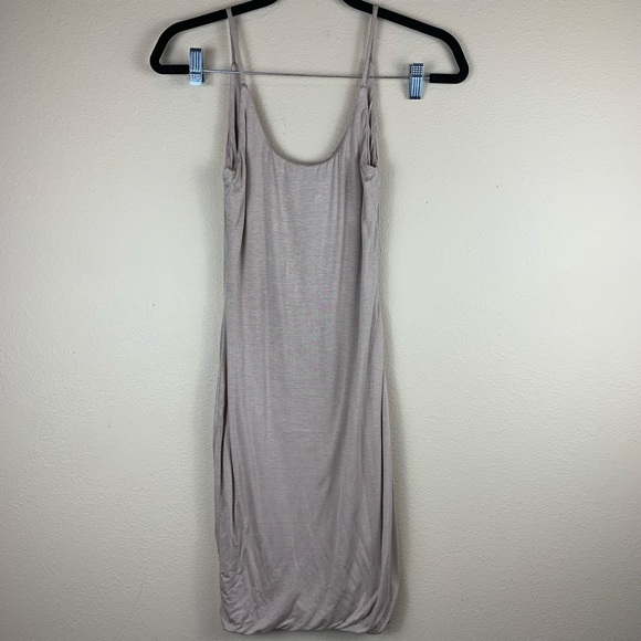• K Too • Tan Nude Elastic Hem Tank Dress - Picture 2 of 5